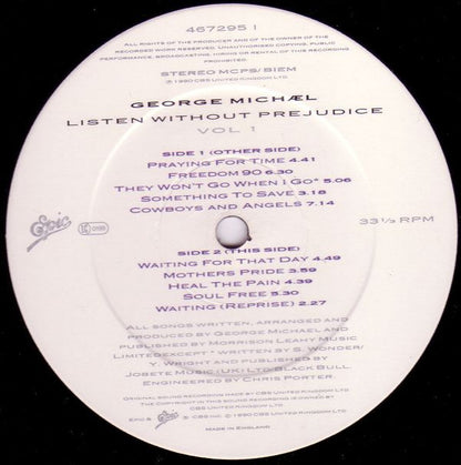 George Michael : Listen Without Prejudice Vol. 1 (LP, Album)