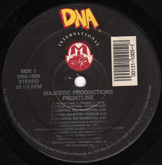 Majestic Productions : Cold Sweat / Frontline (12")