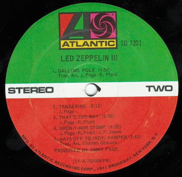 Led Zeppelin : Led Zeppelin III (LP, Album, PR )