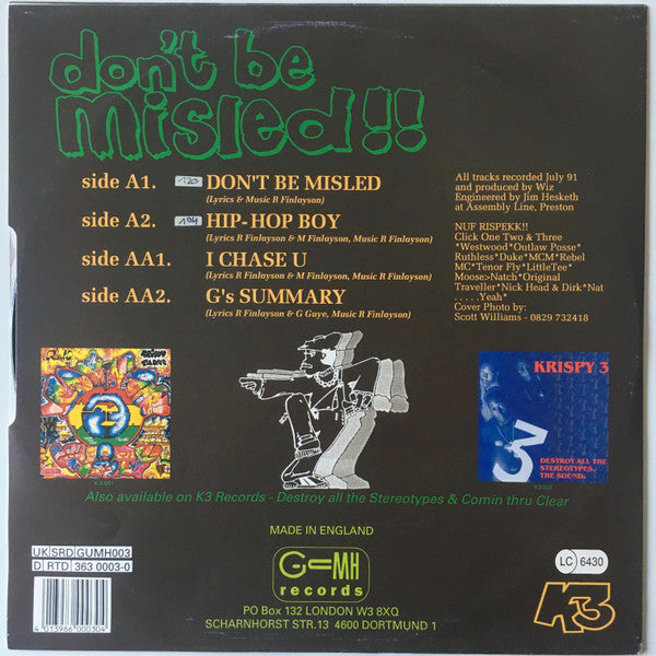 Krispy 3 : Don't Be Misled!! (12", EP)