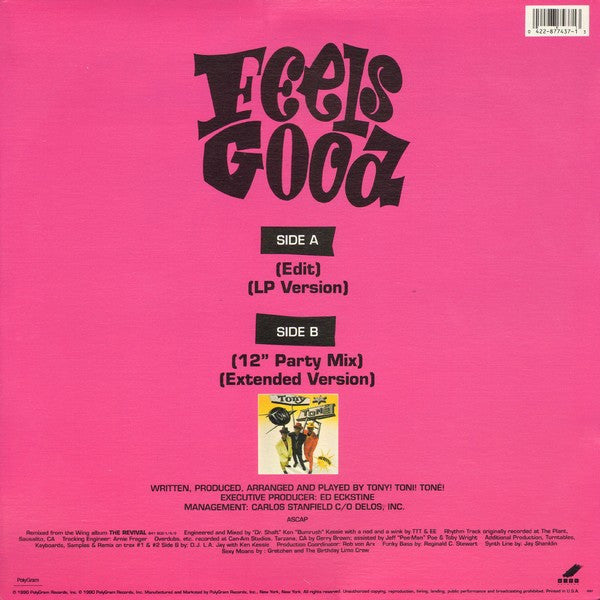 Tony! Toni! Toné! : Feels Good (12", Single)