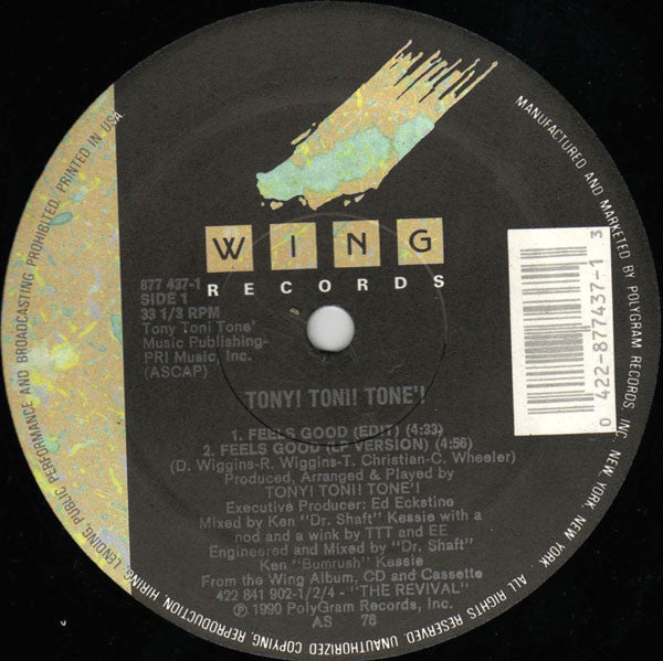 Tony! Toni! Toné! : Feels Good (12", Single)