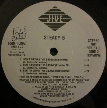 Steady B : What's My Name / Don't Disturb This Groove (12", Promo)