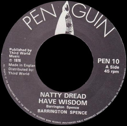 Barrington Spence / Drumm Slide : Natty Dread Have Wisdom (7")