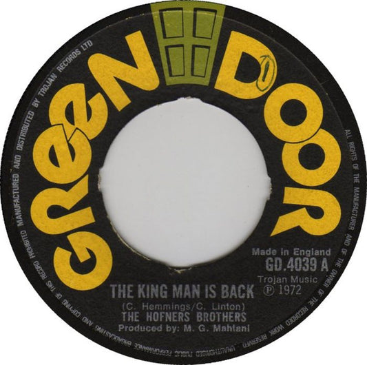 The Hofners Brothers* / Shalimar All Stars : The King Man Is Back / King Man (Version) (7", Single)