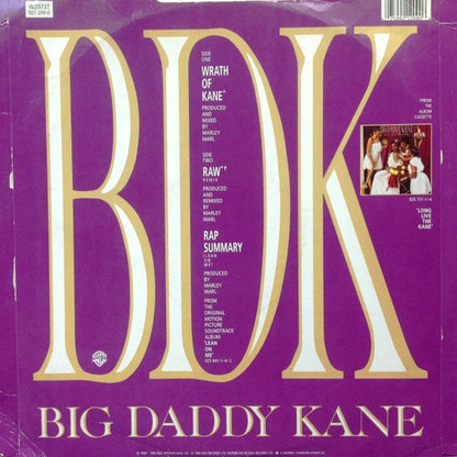 Big Daddy Kane : Wrath Of Kane (12")