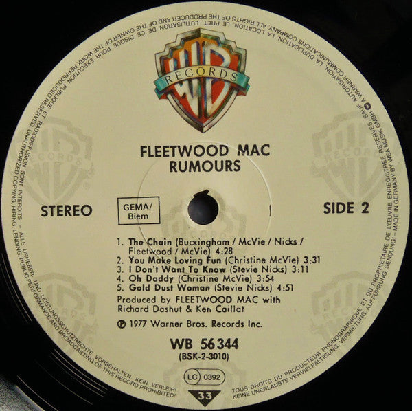 Fleetwood Mac : Rumours (LP, Album, RE, Tex)