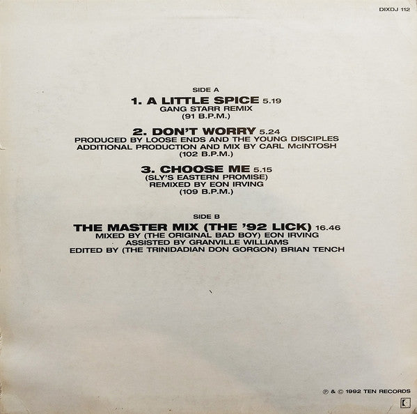 Loose Ends : A Little Spice (Gang Starr Remix) (12")