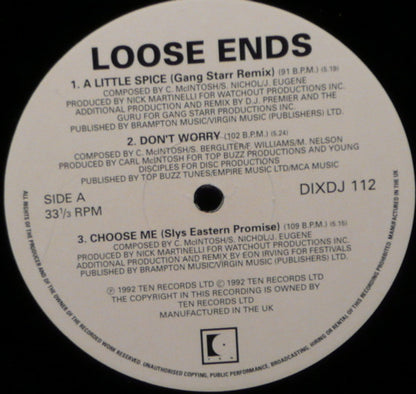 Loose Ends : A Little Spice (Gang Starr Remix) (12")