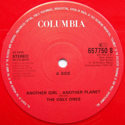 The Only Ones / The Psychedelic Furs : Another Girl - Another Planet / Lovers Of Today / Pretty In Pink (12", S/Edition, Red)