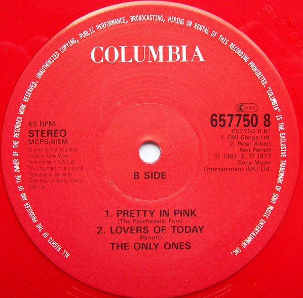 The Only Ones / The Psychedelic Furs : Another Girl - Another Planet / Lovers Of Today / Pretty In Pink (12", S/Edition, Red)