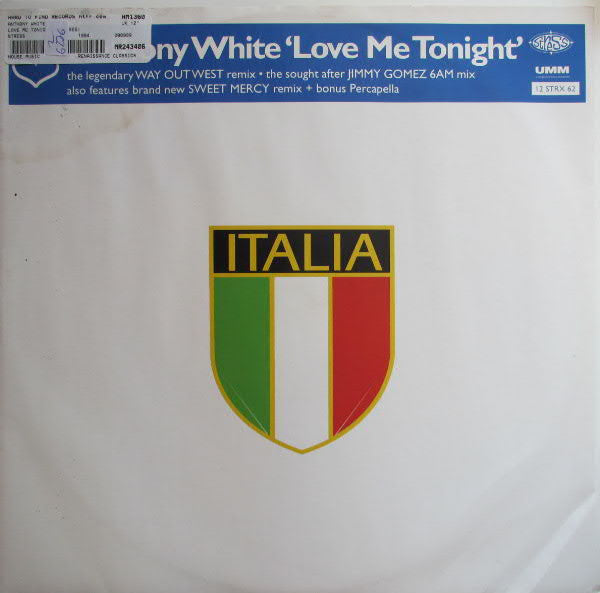 Anthony White : Love Me Tonight (12")