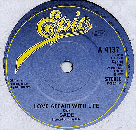Sade : Your Love Is King (7", Single, Pap)