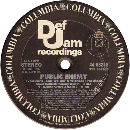 Public Enemy : Black Steel In The Hour Of Chaos (12")