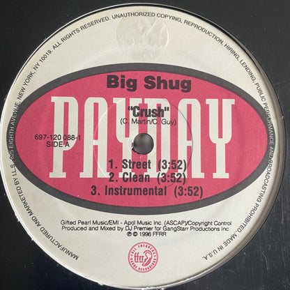 Big Shug : Crush (12")
