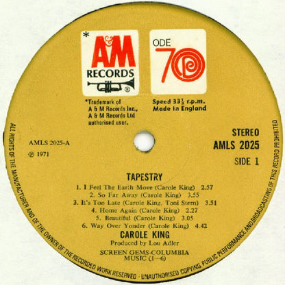 Carole King : Tapestry (LP, Album)