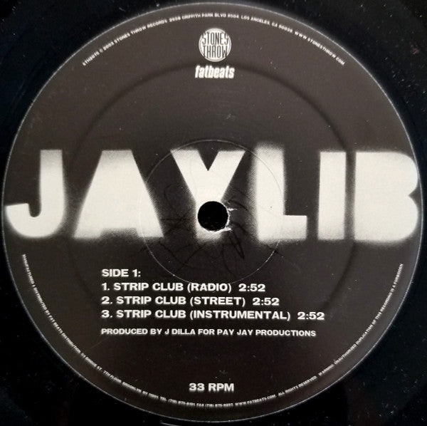 Jaylib : Champion Sound / Strip Club (12", Single)