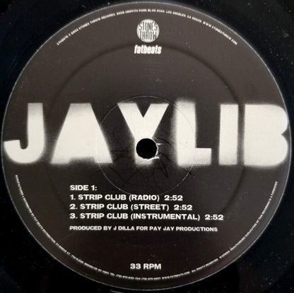Jaylib : Champion Sound / Strip Club (12", Single)