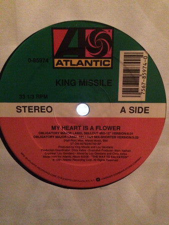 King Missile : My Heart Is A Flower (12")