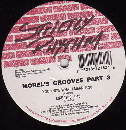 George Morel : Morel's Grooves Part 3 (12")