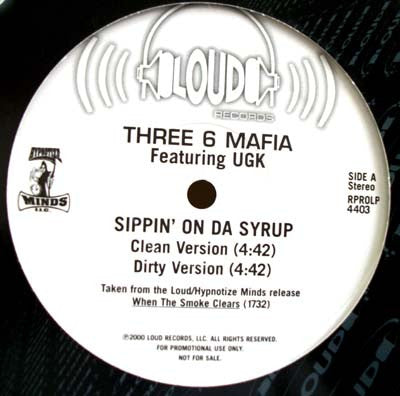 Three 6 Mafia : Sippin' On Da Syrup (12", Promo)