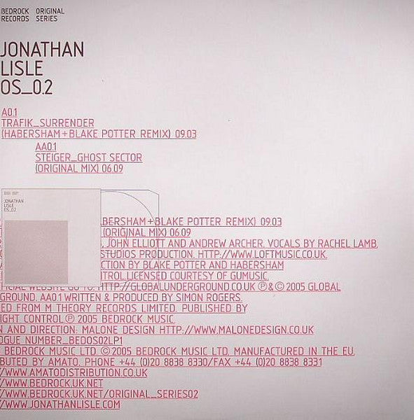 Trafik / Steiger : Jonathan Lisle OS_0.2 LP1 (12", Comp, Par)