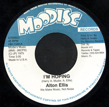 Alton Ellis : I'm Hoping (7", RE)