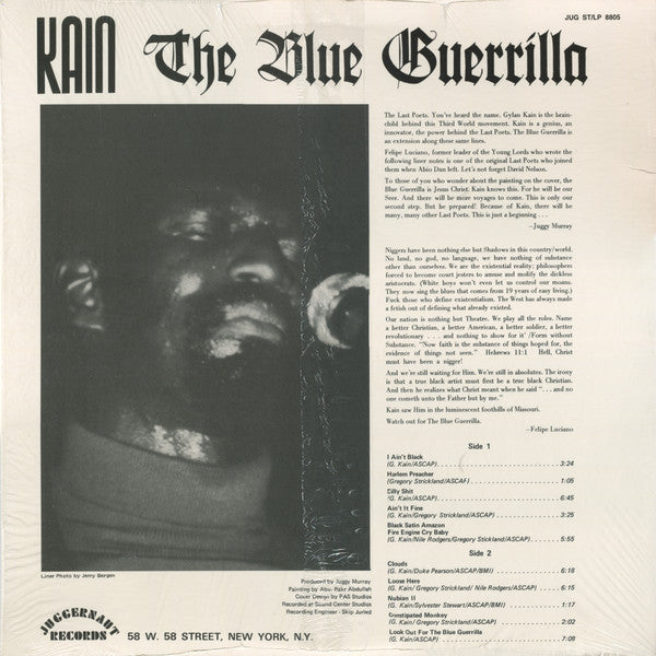 Gylan Kain : The Blue Guerrilla (LP, Album, RP)