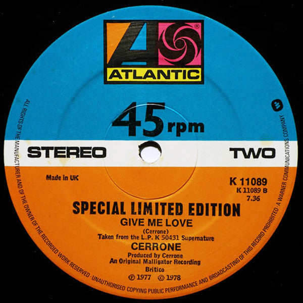 Cerrone : Supernature / Give Me Love (12", Ltd, S/Edition)