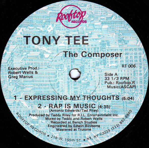 Tony Tee The Composer* : Expressing My Thoughts (12")