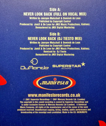 JamX + De Leon* Present DuMonde : Never Look Back (12")