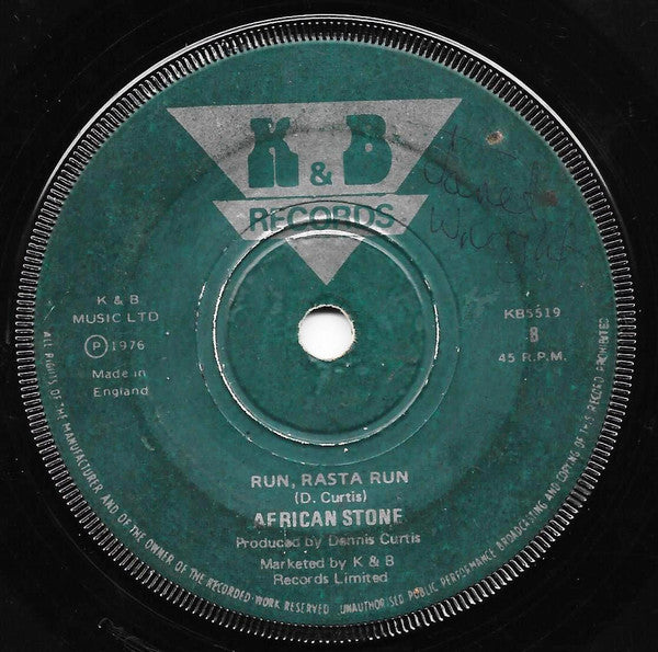 African Stone : Run, Rasta Run (7", Single)