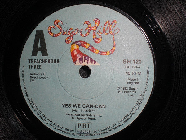 Treacherous Three : Yes We Can-Can (7", Single)