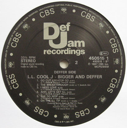 LL Cool J : Bigger And Deffer (LP, Album)