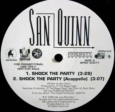 San Quinn : Shock The Party (12", Promo)