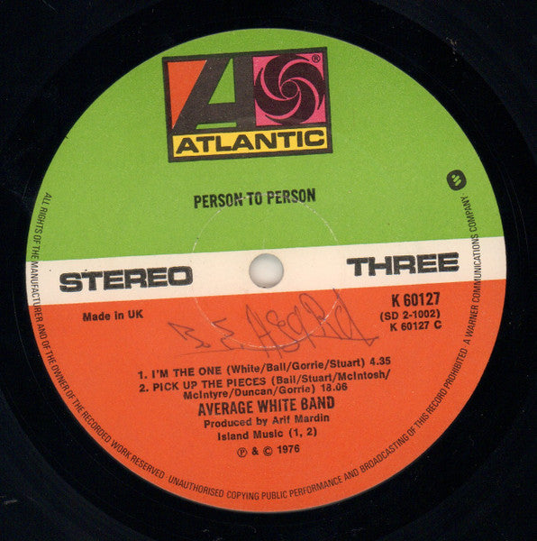 Average White Band : Person To Person (2xLP, Album)