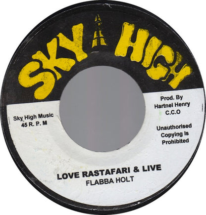 Flabba Holt* : Love Rastafari & Live (7", Single)