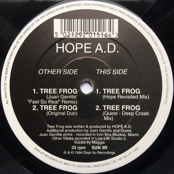 Hope A.D.* : Tree Frog (12")