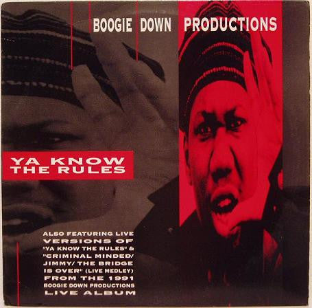 Boogie Down Productions : Ya Know The Rules (12", Promo)