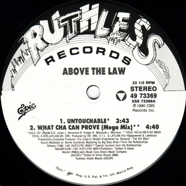 Above The Law : Untouchable (12")