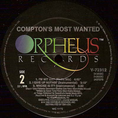 CMW : I'm Wit Dat / I Give Up Nuthin / Whose Is It? Give It Up! (12")