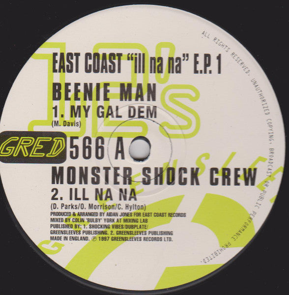 Various : East Coast "Ill Na Na" E.P. 1 (12", EP)