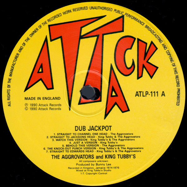 The Aggrovators And King Tubby : Dub Jackpot (LP, Comp)