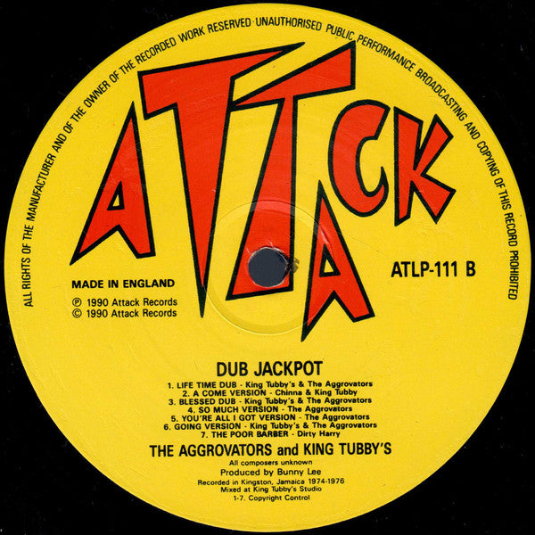 The Aggrovators And King Tubby : Dub Jackpot (LP, Comp)