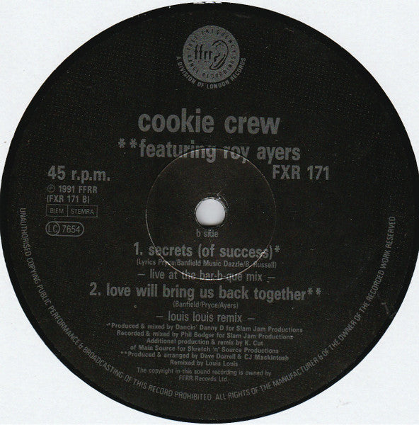 The Cookie Crew : Love Will Bring Us Back Together (12")