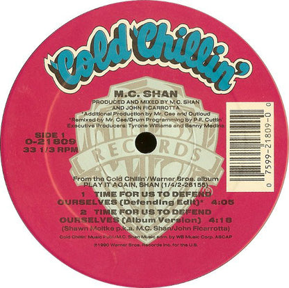 MC Shan : Time For Us To Defend Ourselves (12", Maxi)