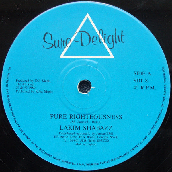 Lakim Shabazz : Pure Righteousness (12")
