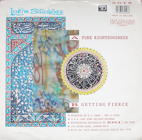 Lakim Shabazz : Pure Righteousness (12")