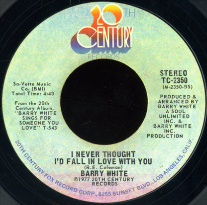 Barry White : It's Ecstasy When You Lay Down Next To Me (7", Single, Styrene, She)