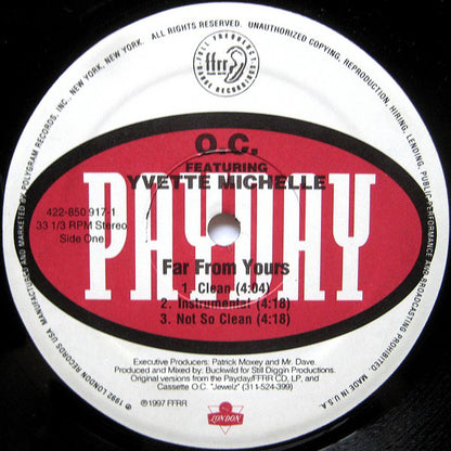 O.C. Featuring Yvette Michele : Far From Yours (12")